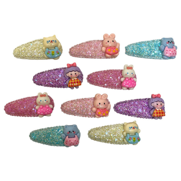 HAIRSTORY Cute Bear/Bunny Sequin Hair Clip (#25-CBBS)