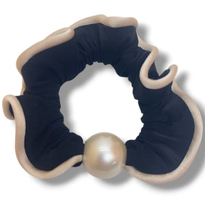 HAIRSTORY #6051 Scrunchies With Pearl Charm