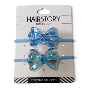 HAIRSTORY Bow Glittered Charm Hair Tie