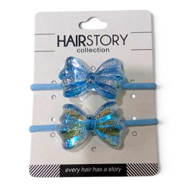 HAIRSTORY Bow Glittered Charm Hair Tie