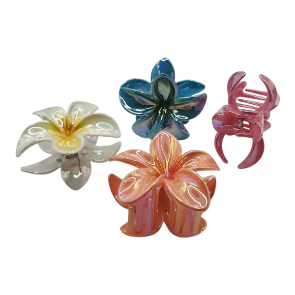 HAIRSTORY Plumeria Flower Hair Claw Clip Clamp