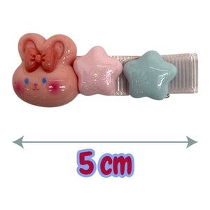HIRSTORY Bunny Star Charm Pin Curl (001-BNS)