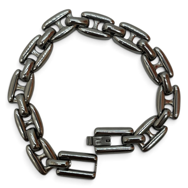 HAIRSTORY Men’s Silver Stainless Chain Bracelet