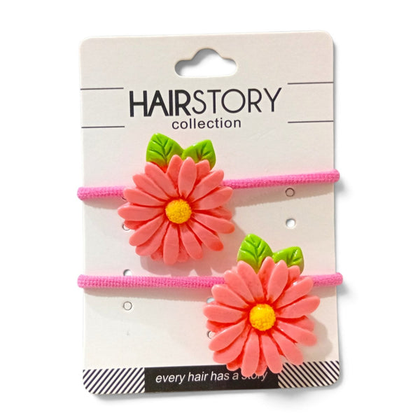HAIRSTORY Pastel Daisy Charm Hair Tie