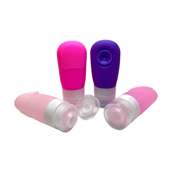 HAIRSTORY 6019 Silicone Bottle W/ Facial Brush  1pcs Random Color