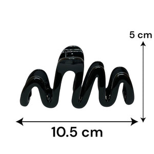 HAIRSTORY D817 Glossy Zigzag Hair Claw