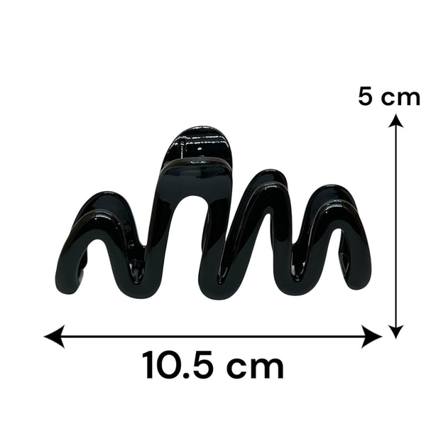 HAIRSTORY D817 Glossy Zigzag Hair Claw