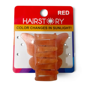 HAIRSTORY CCAH-0012 Sun UV Color Changing Acrylic Butterfly Clamp