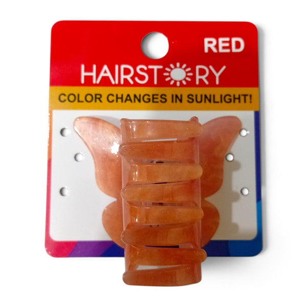 HAIRSTORY CCAH-0012 Sun UV Color Changing Acrylic Butterfly Clamp