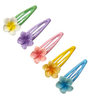 HAIRSTORY Plumeria Flower Charm Snap Clip (#13-PLM)