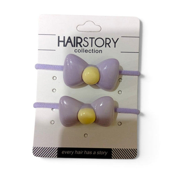 HAIRSTORY Pastel Hair Tie W/ Ribbon Charm