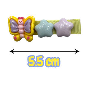 HIRSTORY Butterfly Star Charm Pin Curl  (001-BS)