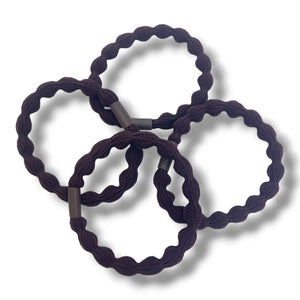 HAIRSTORY 6047 Wave Elastic Hair Tie with Tube Accent