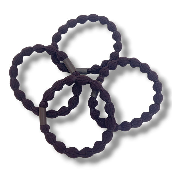 HAIRSTORY 6047 Wave Elastic Hair Tie with Tube Accent