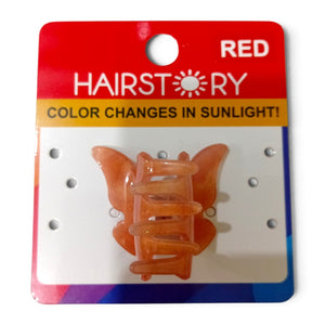 HAIRSTORY CCAH-0013 Sun UV Color Changing Acrylic Butterfly Clamp