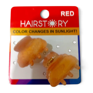 HAIRSTORY CCAH-007 Sun UV Color Changing Acrylic Arc Hair Clamp 3.5cm