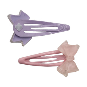 HAIRSTORY Ribbon Charm Snap Clip (#13-R)