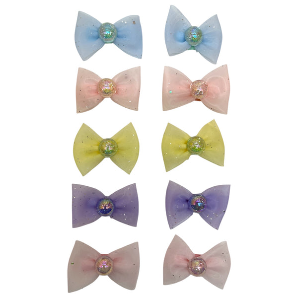 HAIRSTORY Glittered Ribbon Pin Curl (001-GR)