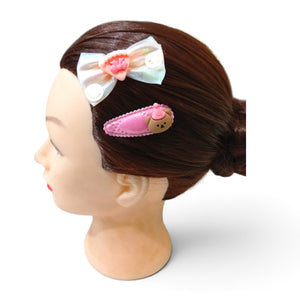 HAIRSTORY Cute Character Bow & Hair Clip Set