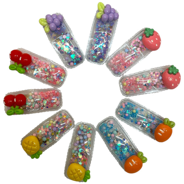 HAIRSTORY Shaker Fruit Charm Snap Clip (#24-F1)