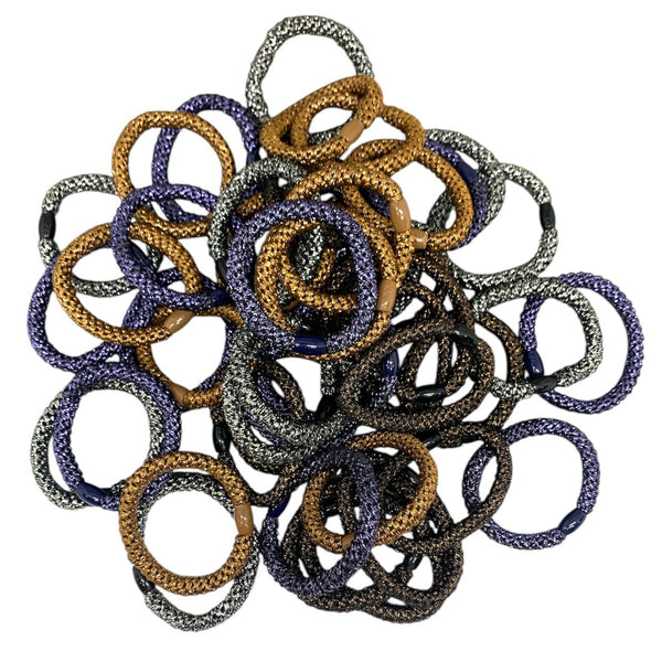 HAIRSTORY Metallic Colored Hair Tie Ponytail (2413)