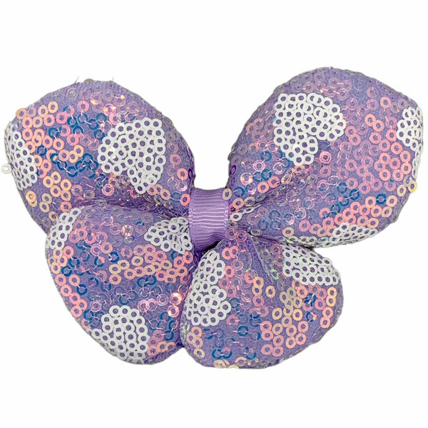 HAIRSTORY Cute Sequins Butterfly Pin Curl Hair Clip for Girls