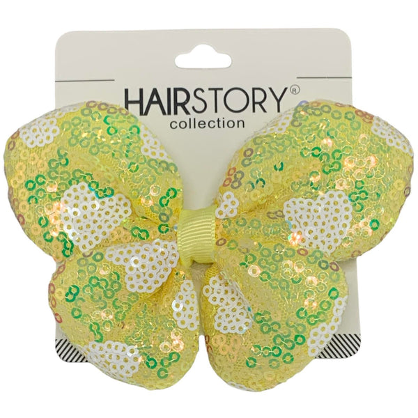 HAIRSTORY Cute Sequins Butterfly Pin Curl Hair Clip for Girls