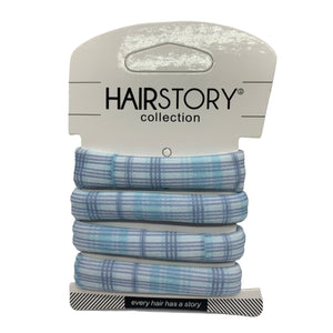 HAIRSTORY Checkered Cloth Pony Tail Hair Ties (#61)