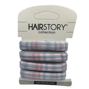 HAIRSTORY Checkered Cloth Pony Tail Hair Ties (#61)