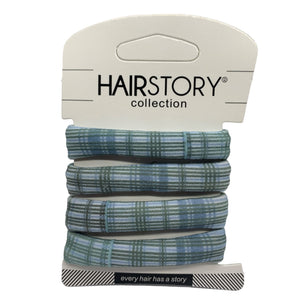 HAIRSTORY Checkered Cloth Pony Tail Hair Ties (#61)