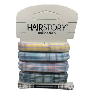 HAIRSTORY Checkered Cloth Pony Tail Hair Ties (#61)