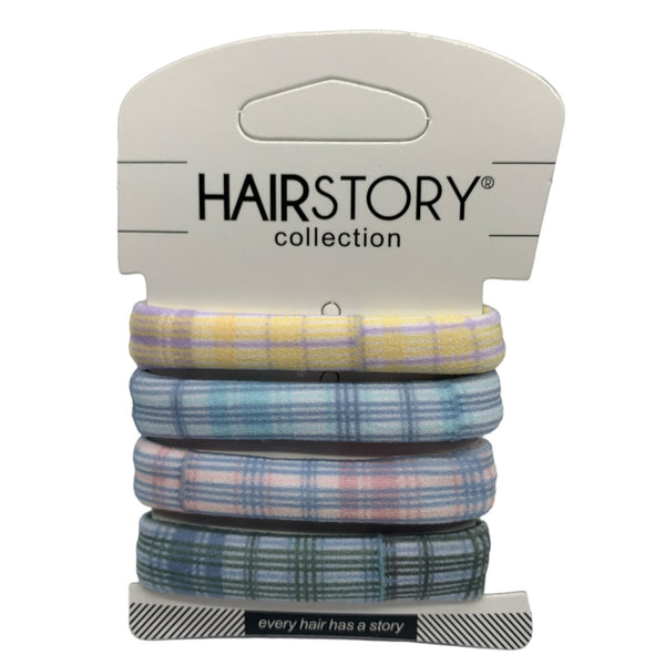 HAIRSTORY Checkered Cloth Pony Tail Hair Ties (#61)