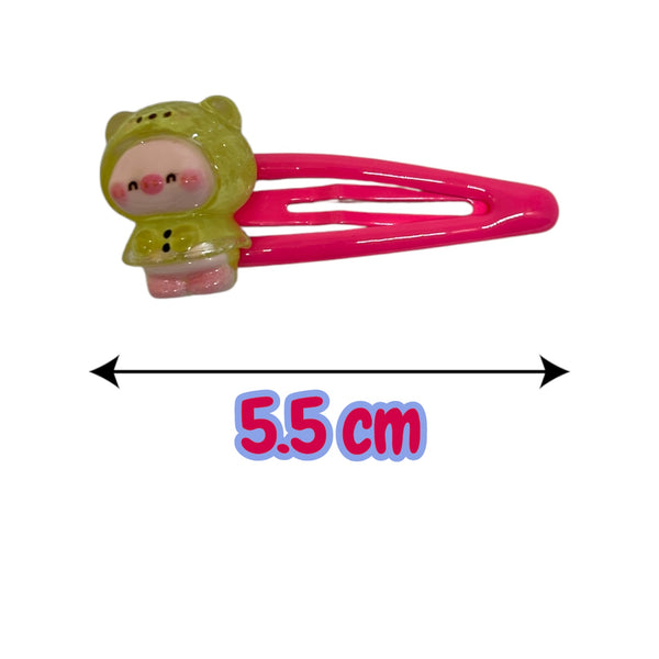 HAIRSTORY Teddy Bear Charm Snap Clip (#21-T)