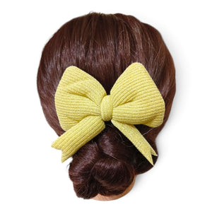 HAIRSTORY Cute Pastel Color Lurex Fabric Hair Clip