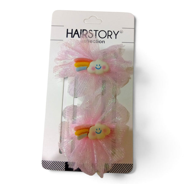 HAIRSTORY Sweet Pastel Organza Fabric Character Hair Clip