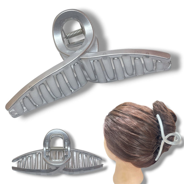 HAIRSTORY D832 CHROME Basic Knot Claw Clamp Clip
