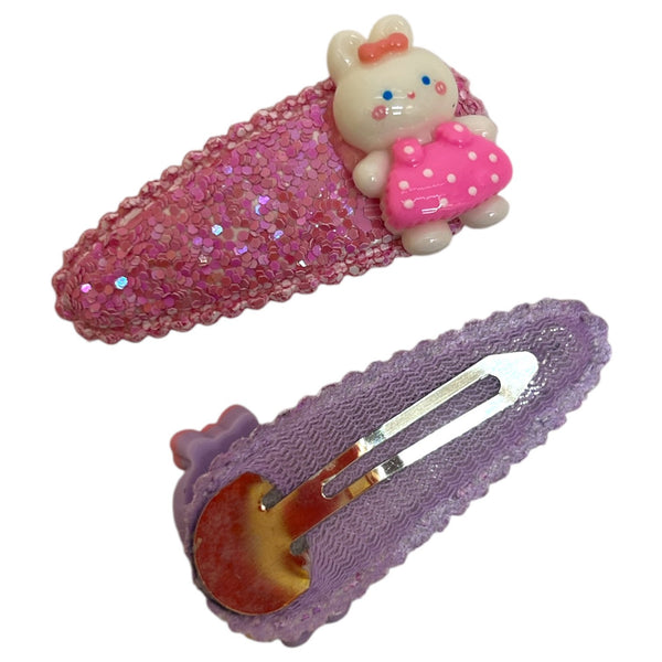 HAIRSTORY Cute Bear/Bunny Sequin Hair Clip (#25-CBBS)