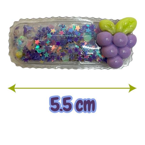 HAIRSTORY Shaker Fruit Charm Snap Clip (#24-F1)