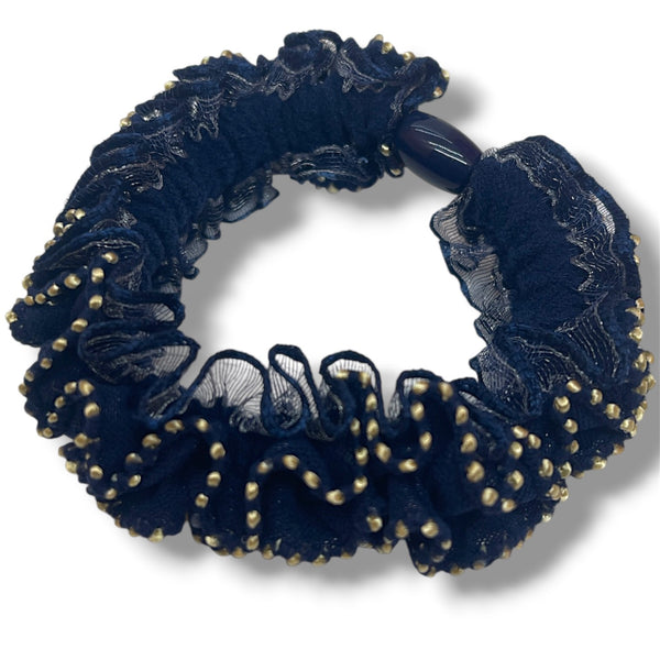 HAIRSTORY #6049-B Frilled Scrunchies