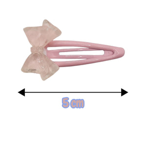 HAIRSTORY Ribbon Charm Snap Clip (#13-R)