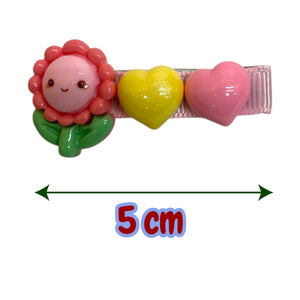 HIRSTORY Sunflower Heart Charm Pin Curl (001-SH)