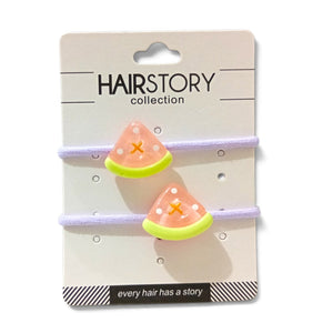 HAIRSTORY Assorted Fruit Charm Hair Ties