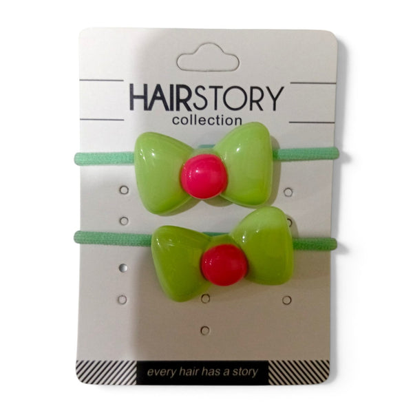 HAIRSTORY Pastel Hair Tie W/ Ribbon Charm