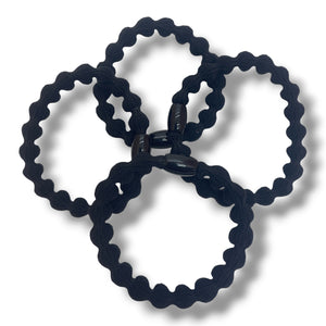 HAIRSTORY 6047 Wave Elastic Hair Tie with Tube Accent