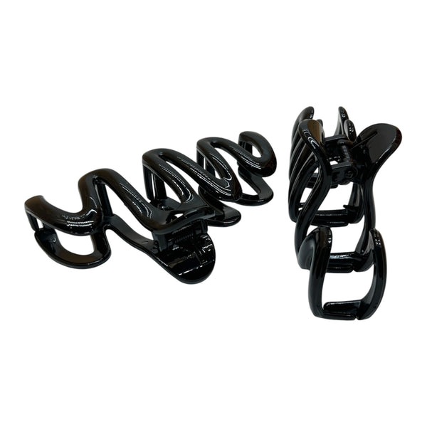 HAIRSTORY D817 Glossy Zigzag Hair Claw