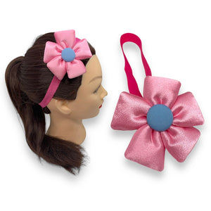 HAIRSTORY Flower Satin Baby Toddler Turban Headband - #1A