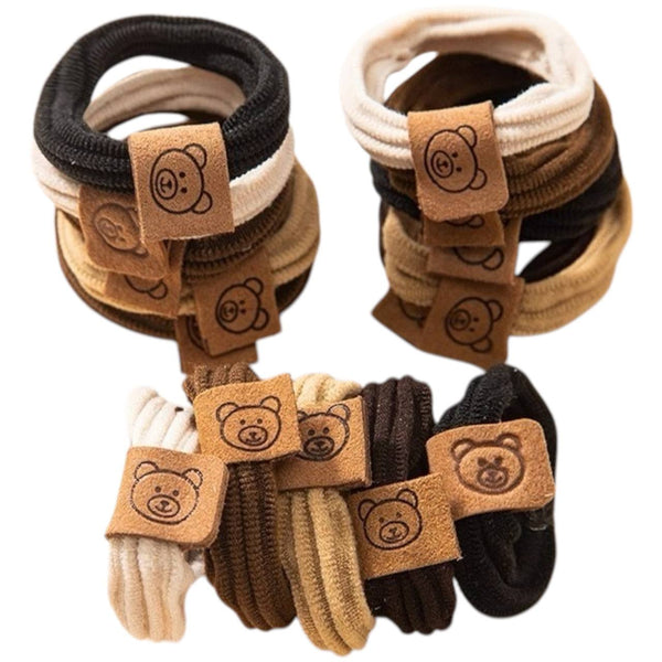HAIRSTORY Thick High Elastic Bear Hair Tie Ponytail (2410)