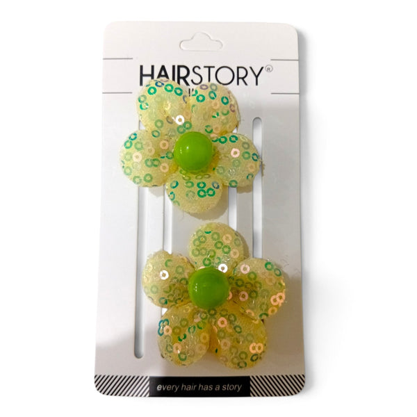 HAIRSTORY Cute Sequins Flower Hair Clip