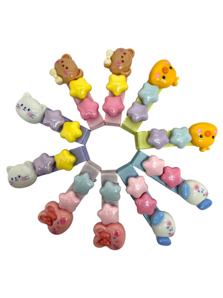 HIRSTORY Bunny Star Charm Pin Curl (001-BNS)