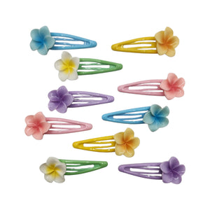HAIRSTORY Plumeria Flower Charm Snap Clip (#13-PLM)